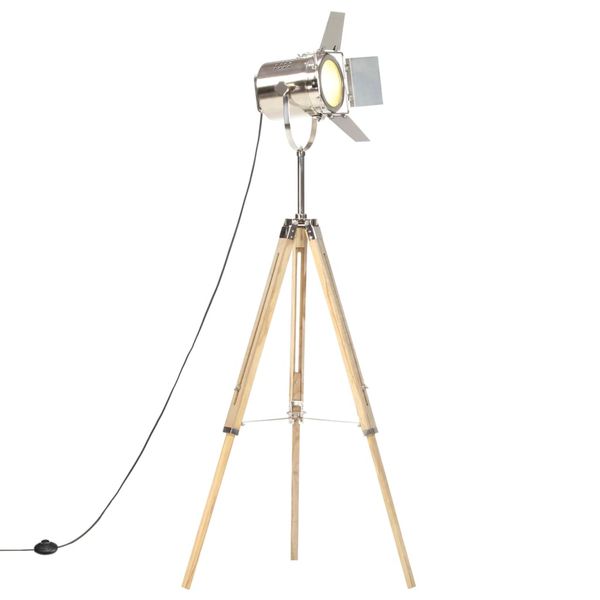 vidaXL Lampa na statíve, mangový masív 140 cm