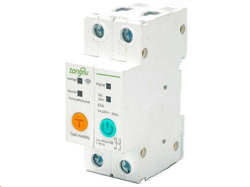 Jistič Tongou TO-Q-SR240JWE 230 V/40 A 2P s Wi-Fi ovládaním, na DIN lištu