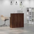 vidaXL Recepčný stôl hnedý dub 100x50x103,5 cm kompozitné drevo