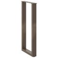 vidaXL Nohy konzolového stolíka v tvare U, 2 ks, prírodná oceľ, 38 x (72-73) cm, oceľ
