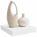 vidaXL Plávajúca nástenná polica, biela 23x23,5x3,8 cm, MDF