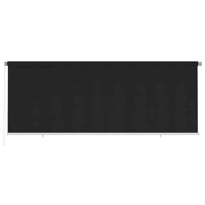 vidaXL Vonkajšia zatemňovacia roleta 405 (Š) x 140 (V) cm čierna HDPE