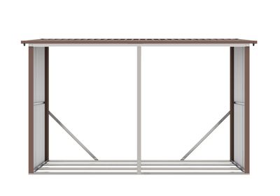 Prístrešok na drevo G21 WOH 682 - 302 x 119 cm, hnedý