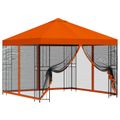vidaXL Záhradný altánok so bočnými stenami 3 x 3 m Oranžová