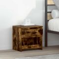 vidaXL Nočný stolík dymový dub 40x30x39 cm spracované drevo