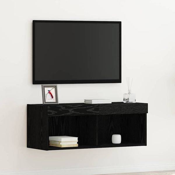 vidaXL Zostava TV skriniek Čierny dub 80 x 30 x 30 cm Kompozitné drevo