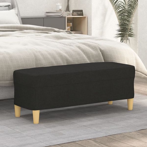 vidaXL Lavička čierna 100x35x41 cm látka