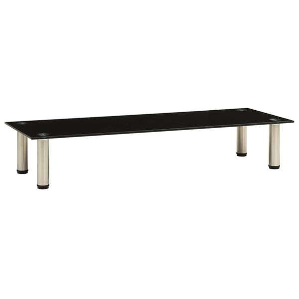 vidaXL TV stolík, čierny 100x35x17 cm, tvrdené sklo