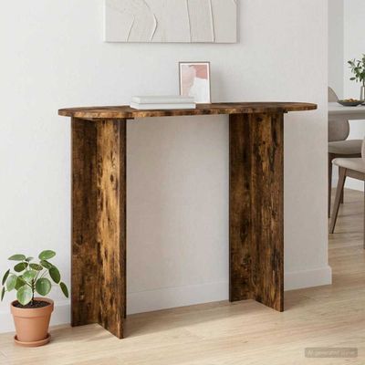 vidaXL Konzolový stôl Dymový dub 100 x 39,5 x 75 cm Kompozitné drevo