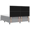 vidaXL Posteľ s pružinovým rámom Svetlosivá 180 x 200 cm látka