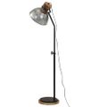 vidaXL Podlahová lampa 25 W starožitná strieborná 30x30x100-150 cm E27