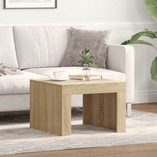 vidaXL Konferenčný stolík, dub sonoma 50x50x35 cm, kompozitné drevo