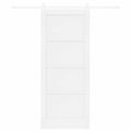 vidaXL Posuvné dvere ORKDAL 83 x 202 cm Borovicový masív Biela