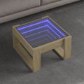 vidaXL Konferenčný stolík s nekonečnými LED dub sonoma 50x53x30 cm