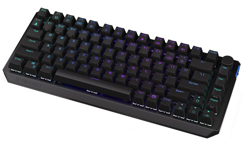 Endorfy herní klávesnice Thock 75% Wireless Red / RGB / red sw. / bezdrátová / mechanická / US layout / zkrácená /černá Klávesnice, herní, bezdrátová, mechanická, zkrácená, Red switche, US layout, RGB, cerná