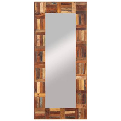 vidaXL Nástenné zrkadlo recyklovaný masív 50x110 cm