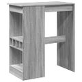 vidaXL Barový stôl s policami sivý sonoma 90x47,5x103,5cm kompoz.drevo