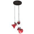 vidaXL Závesná lampa 25 W šmuhovaná červená 30x30x100 cm E27