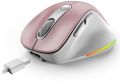 GENIUS Ergo 9000S Pro Pink/ duální Bluetooth + 2,4GHz/ 2400 dpi/ bezdrátová/ 6tlačítková/ dobíjecí/ RGB/ růžová Myš, bezdrátová, optická, 2400DPI, 6 tlacítek, Bluetooth, 2,4GHz, USB-C nabíjení, tichá, 7barevné podsvícení, ružová