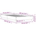 vidaXL Posteľný rám bez matraca dymový dub 75x190 cm kompozitné drevo