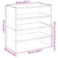 vidaXL Stojany na topánky 2 ks stohovateľné staré drevo 60x30x30,5 cm