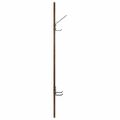 vidaXL Vešiak na stenu Nástenná montáž Dymová dub 20 x 1,5 x 100 cm