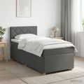 vidaXL Posteľ boxspring s matracom Tmavosivá 100 x 200 cm Látka