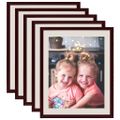 vidaXL Fotorámiky na stenu, koláž 5 ks, tmavočervené 40x50 cm