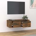 vidaXL Závesná TV skrinka dymový dub 80x36x25 cm spracované drevo