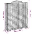 vidaXL Oblúkový gabionový kôš 10ks 200x50x220/240cm pozinkované železo