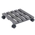 vidaXL Podstavce pod kvetináč 4 ks sivé 30x30x7,5 cm WPC
