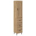 vidaXL Highboard Remeselný dub 34,5 x 34 x 180 cm Kompozitné drevo