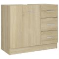 vidaXL Skrinka pod umývadlo, dub sonoma 63x30x54 cm, kompozitné drevo