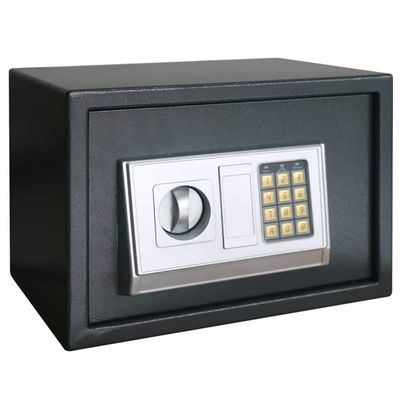 vidaXL Digitálny trezor so zámkom Tmavo šedá 35 x 25 x 25 cm Oceľ