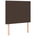 VidaXL Čelo postele hnedé 100x5x118/128 cm umelá koža