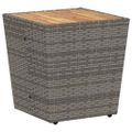 vidaXL Záhradný bistro set 3 ks Sivá polyratan