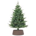 vidaXL Vianočná sukňa na stromček hnedá Ø65x23 cm plastová