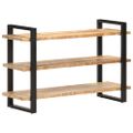 vidaXL Komoda s 3 policami 120x40x75 cm, surové mangové drevo