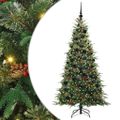 vidaXL Umelý Sklápací Vianočný Stromček Zelená 180 cm PE a PVC