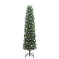 vidaXL Umelý vianočný stromček Zelená 240 cm PVC, oceľ a plast