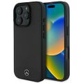 Puzdro Mercedes pre iPhone 16 Pro 6,3" MEHMP16L23RBARK Tvrdé puzdro Textúrovaná a hladká koža MagSafe čierna