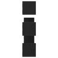 vidaXL Nástenné police 3 ks, čierne dub 80x18x18 cm, kompozitné drevo