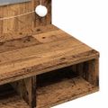 vidaXL Zrkadlová skrinka s LED Old Wood 90x31,5x62 cm