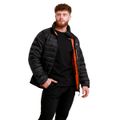 Pánska bunda Puffer Black/Orange - GymBeam, veľkosť S, veľkosť oblečenia S