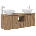vidaXL Set kabinetov do kúpeľne 3 ks Dub artisan 49,5 x 44,5 x 65 cm