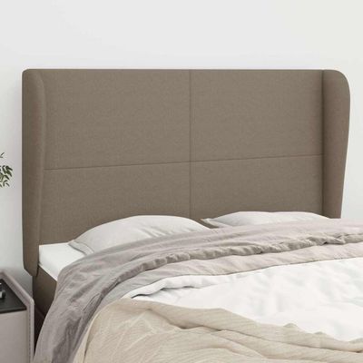 vidaXL Čelo postele so záhybmi sivohnedé 147x23x118/128 cm látka