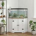 vidaXL Stojan na akvárium CORONA Biela 70 x 70 x 73 cm 300 kg