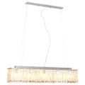 vidaXL Stropná lampa s krištáľovými korálkami strieborná 104 cm E14