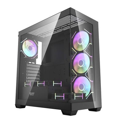 Počítačová skriňa Darkflash DS900 (čierna) + 7 ventilátorov ARGB