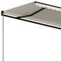 vidaXL Manuálne zaťahovacia markíza 400x300 cm krémová